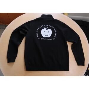 New York or Nowhere NYON Motto Black Zip Up Sweatshirt Large Streetwear NYC
